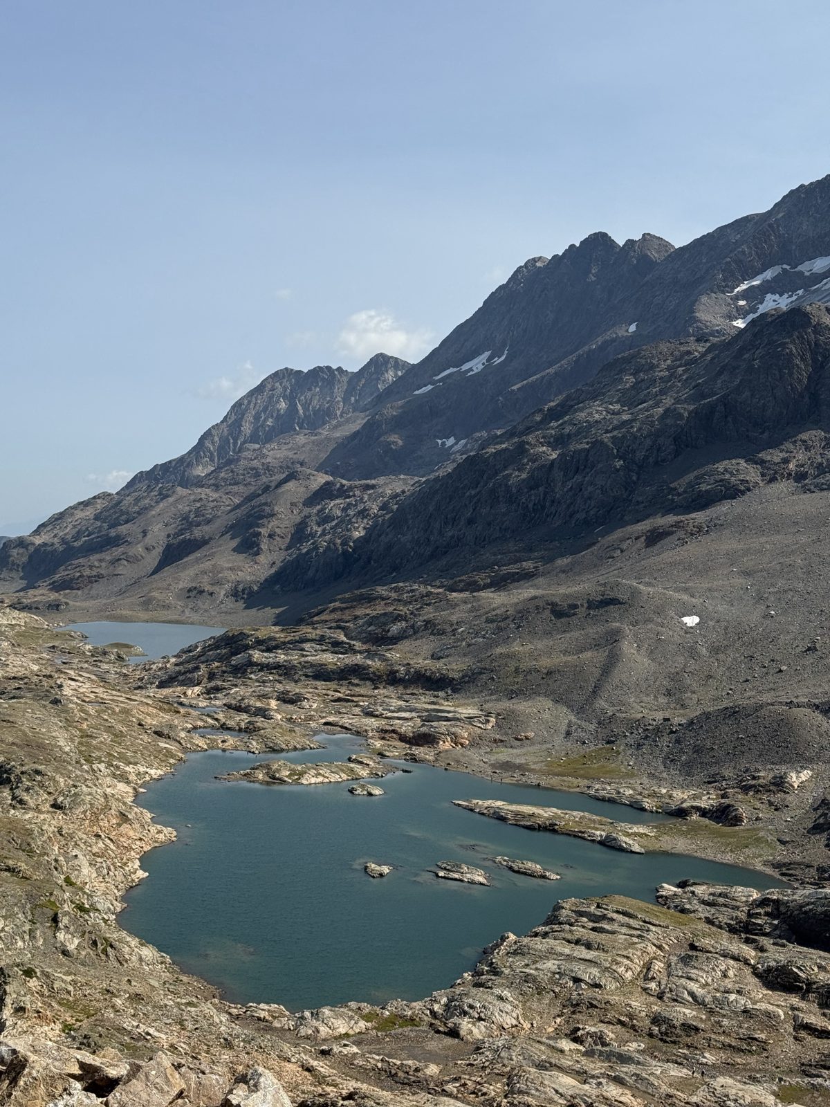 The lake up at the Dôme des Rousses