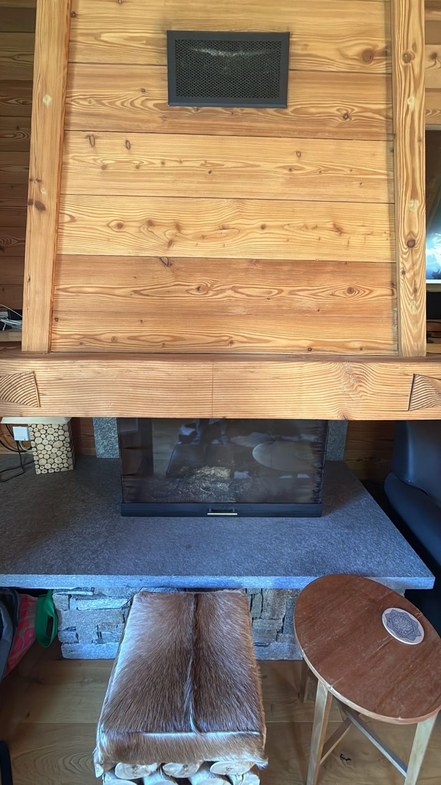 The fireplace