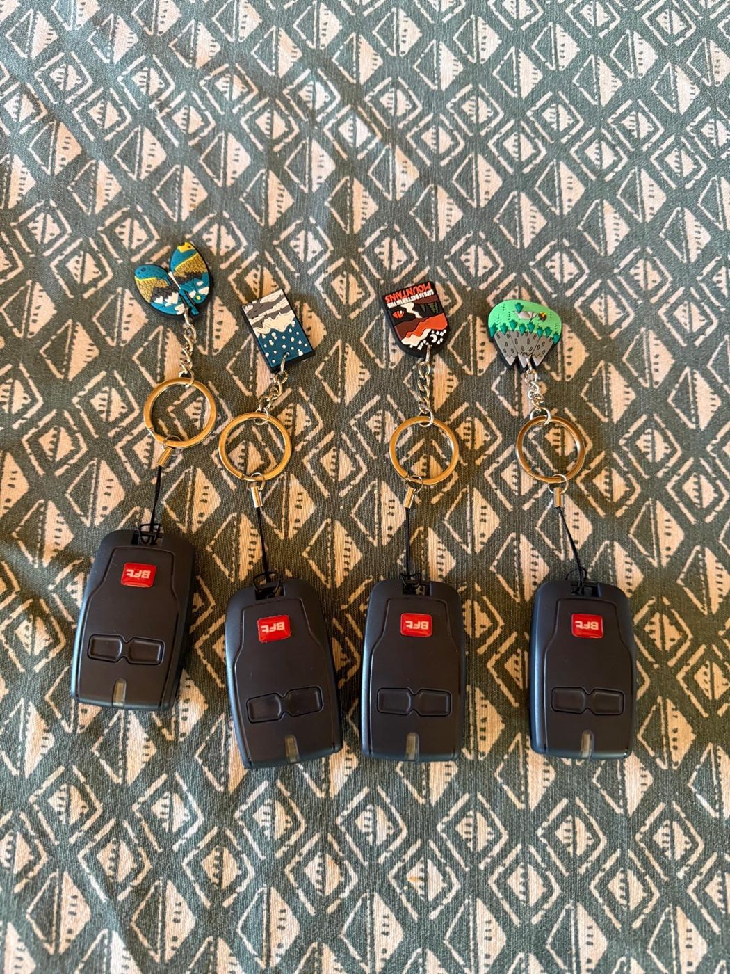 The garage door remotes